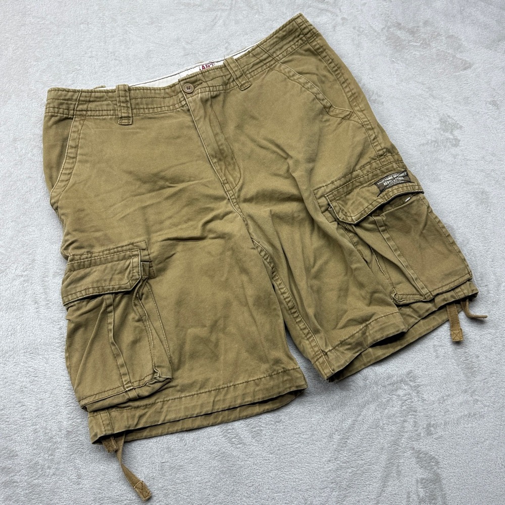 Vintage Aeropostale Cargo Shorts Mens 36 Khaki Brown Cotton Utility Y2K Gorpcore